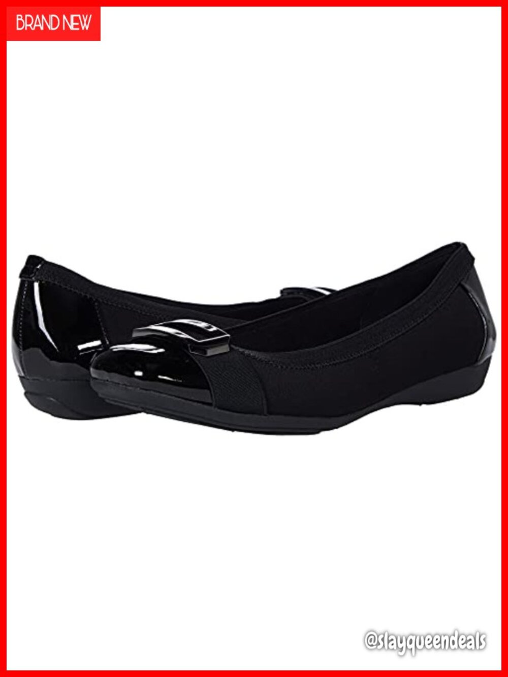 Anne Klein Uplift Flats Textile Upper Stretch Collar Slip-On Comfort
